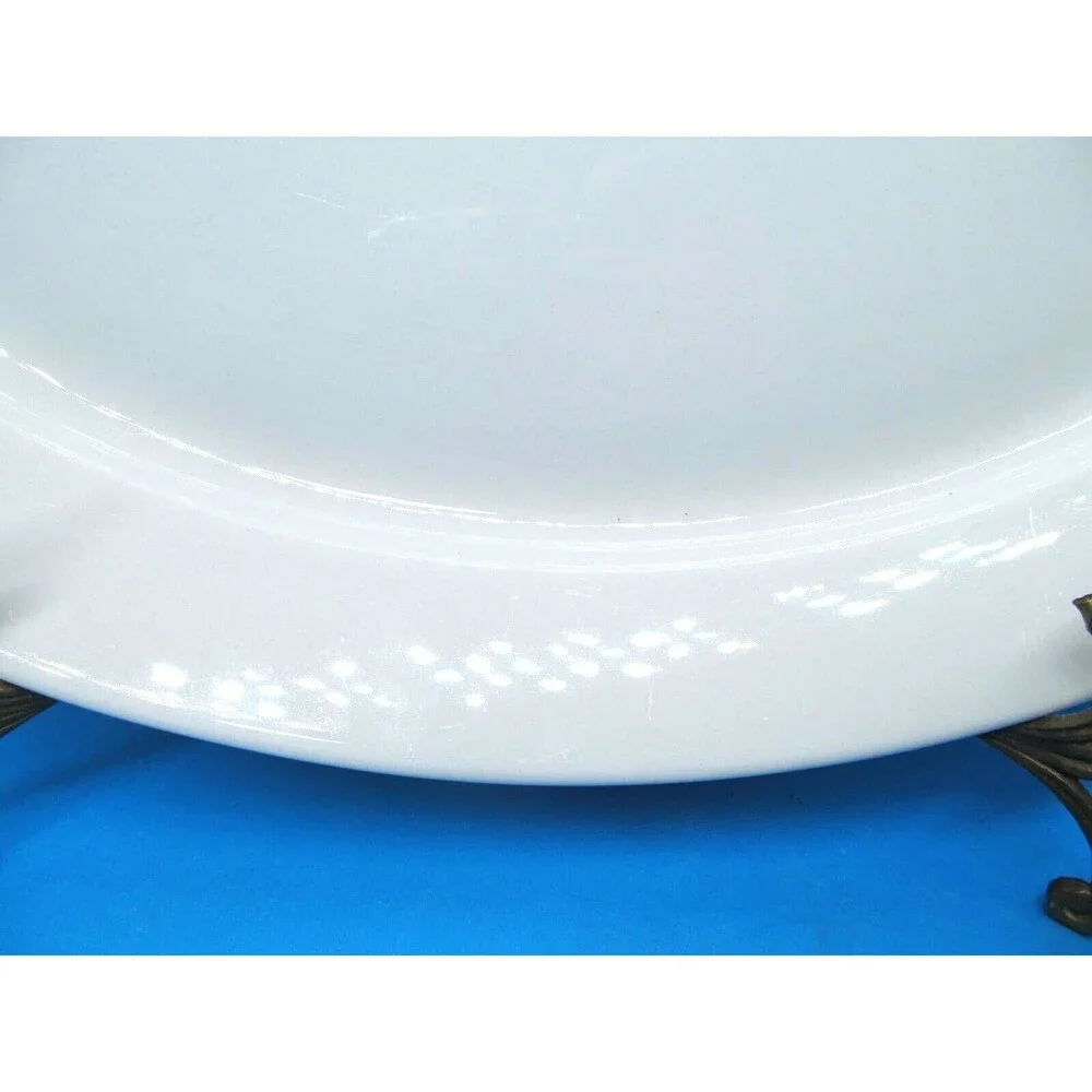 Arabia Finland Vintage White 36 CM Oval Serving Platter Measures 14